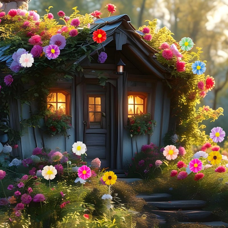 HOMICO 200 Pieces Colorful Tiny Daisy Decor for Dollhouse Mini Resin Decor for Crafts Tiny Things for Fairy Garden Micro Landscaping Decoration - Image 4